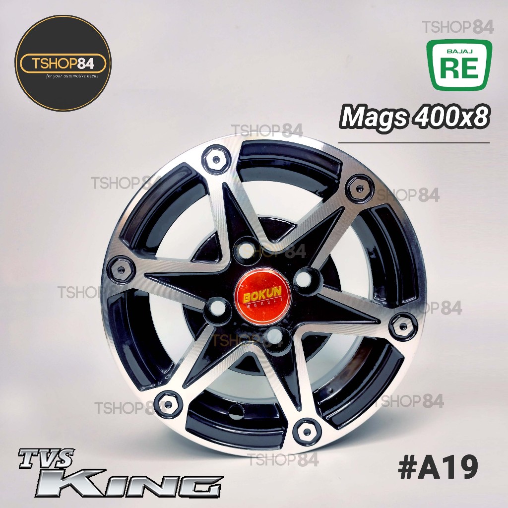Bajaj RE TVS King Mags Wheel Rim 400x8 [PER PIECE] | Shopee Philippines