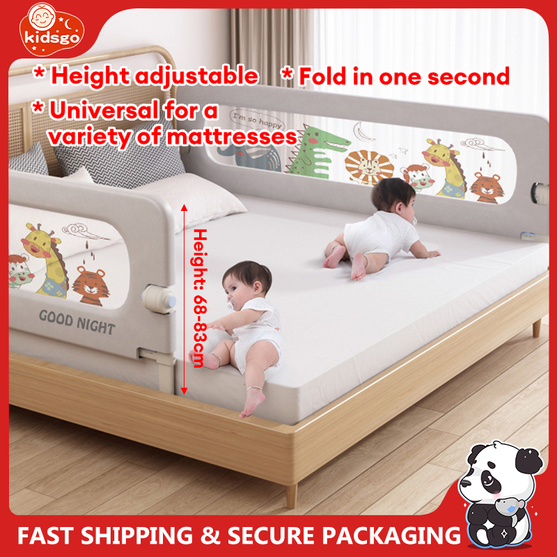 Bed Fence for Baby Foldable Baby Bed Guard Rail Easy to Install Baby ...