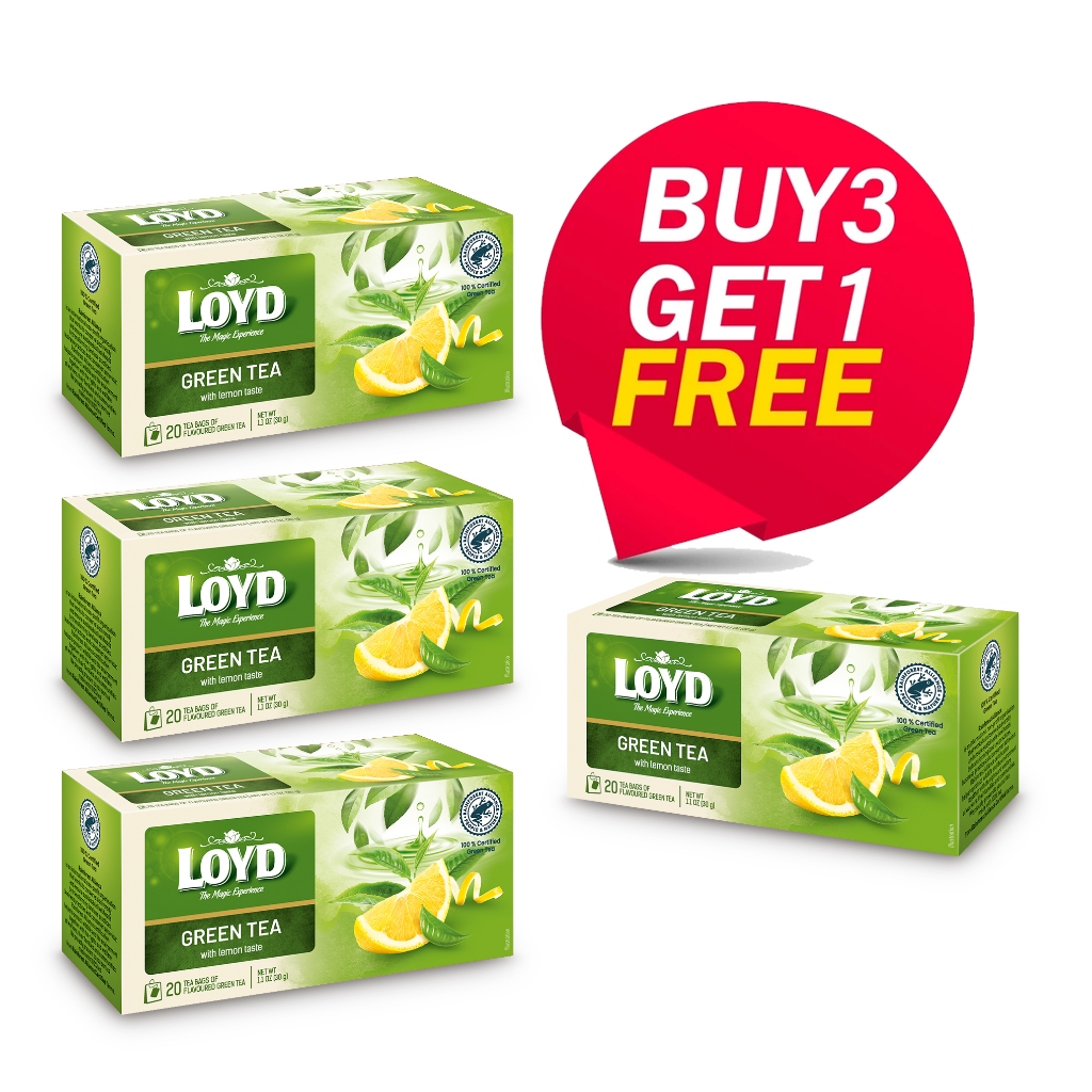 LOYD GREEN TEA WITH LEMON 20 TEABAGS X 1.5GM BUY 3 GET 1 FREE | Shopee ...
