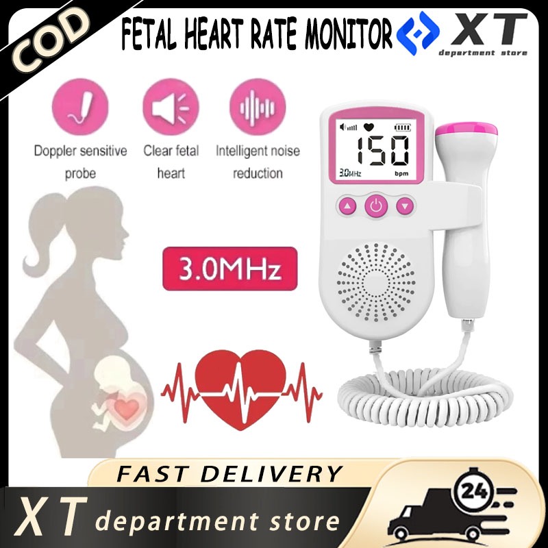 XT Fetal Doppler heart rate monitor Portable medical LCD screen ...