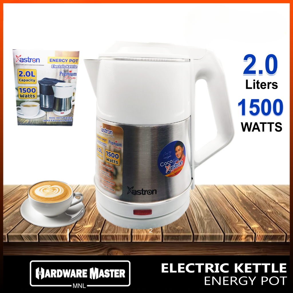 Astron Energy Pot Electric Kettle 2.0 Liters 1500W | Shopee Philippines