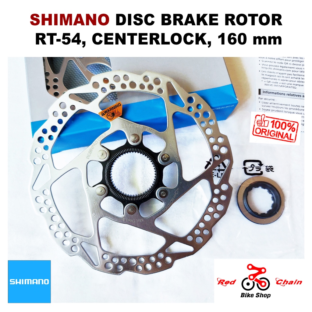 *ON SALE* SHIMANO Disc Brake ROTOR RT-54 DEORE, CENTERLOCK, 160 mm ...