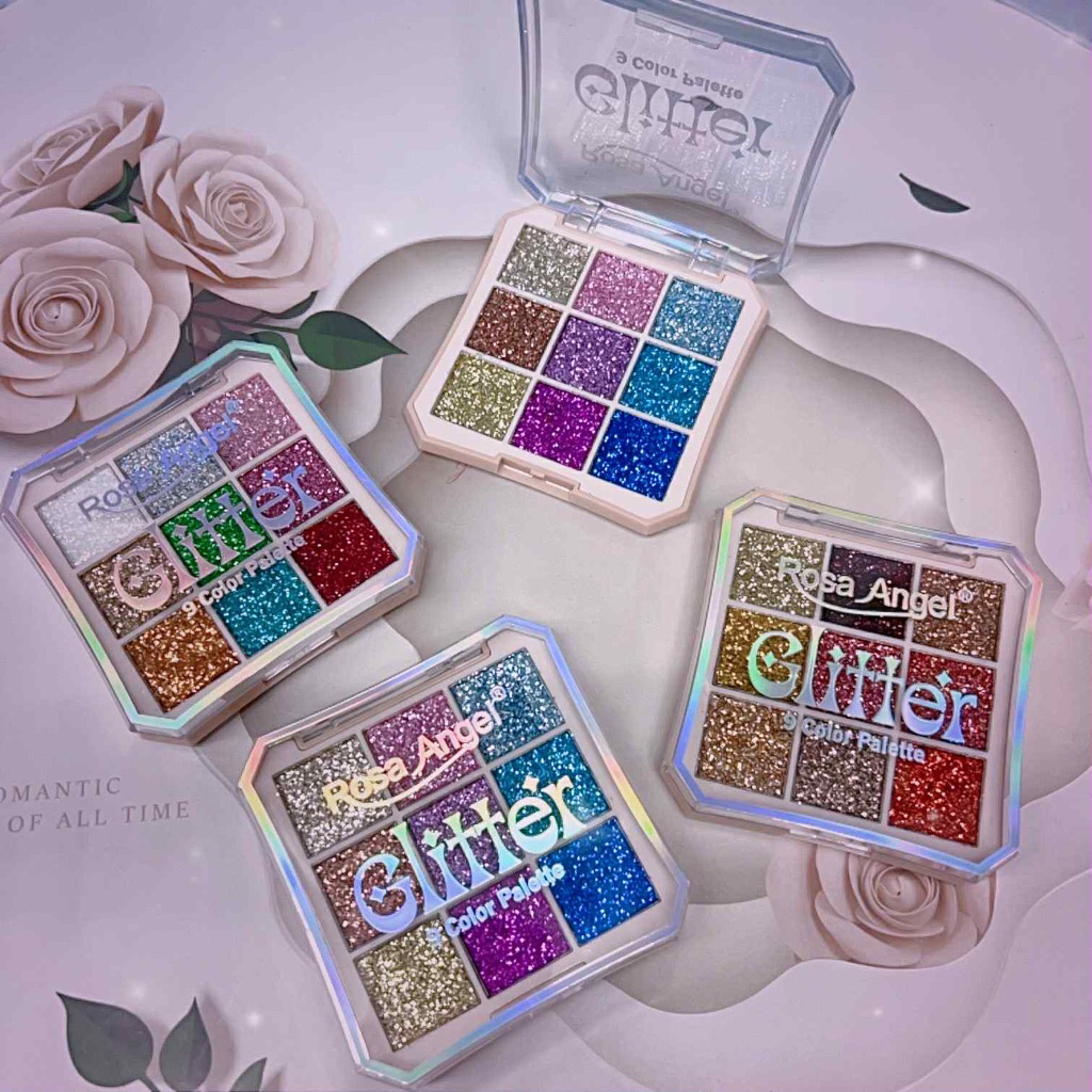 9 Colors Shine Glitter Beautiful Fragment Eyeshadow Tray Eye Shadow ...