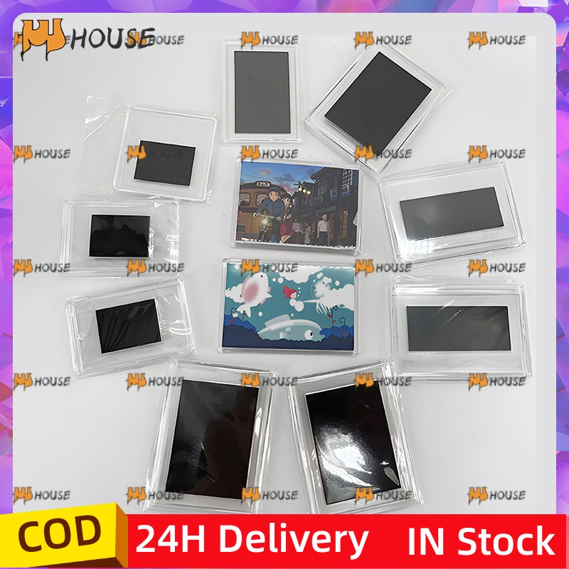 COD Blank 50pcs Insertable Acrylic Photo Insert Ref Magnet Souvenirs ...
