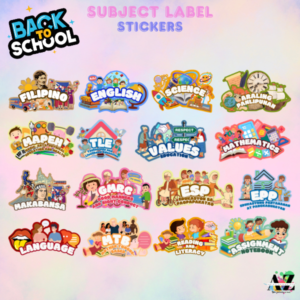 AZ Subject Label Stickers | Shopee Philippines