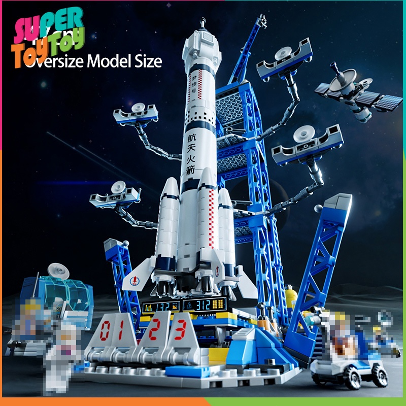 Space Rocket Spaceship Building Blocks Toys with Astronaut Minifigures ...