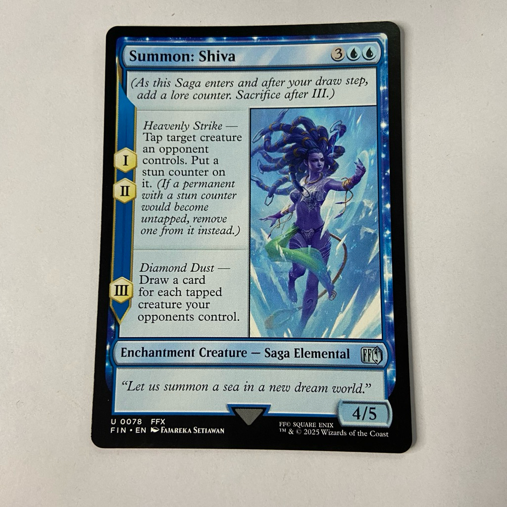 FIN RELM'S SKETCHING EJECT ETHER SIDEQUEST: CARD COLLECTION SUMMON SHIVA FINAL  FANTASY BLUE MTG | Shopee Philippines