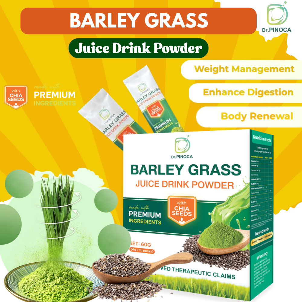 Dr.Pinoca Chia Seed Barley Juice Drink Powder With Chia Seeds Oranic ...
