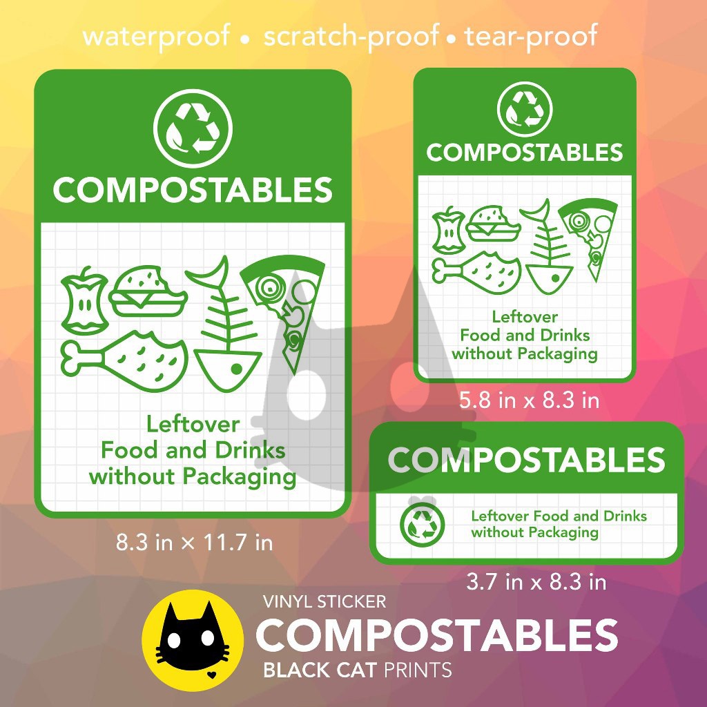 Stickers / Waste Trash Segregation Labels Vinyl Stickers / Siguradong ...