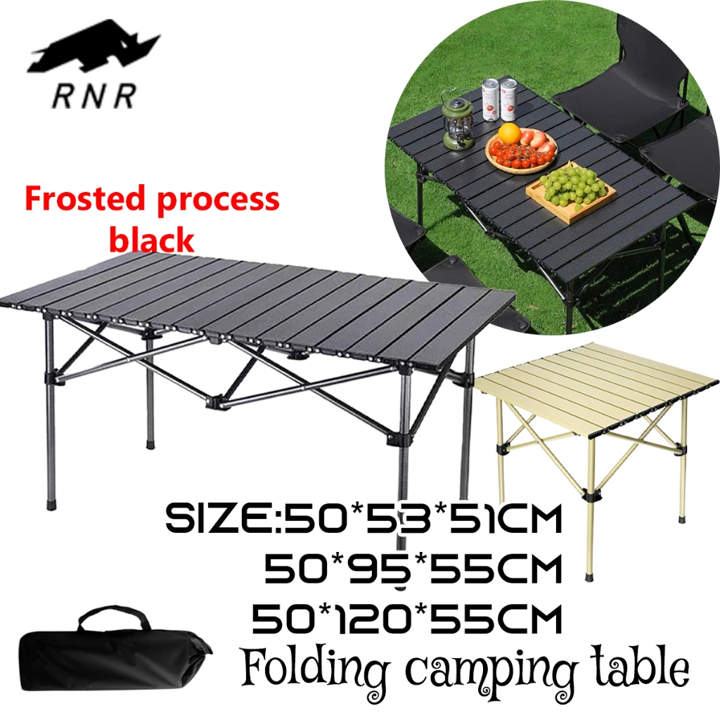 RNR Egg Roll Table Outdoor Folding Table Aluminum Alloy Portable iron ...