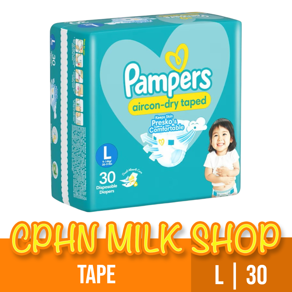 Pampers Aircon-Dry Taped Diapers Large 30 Shopee Philippines