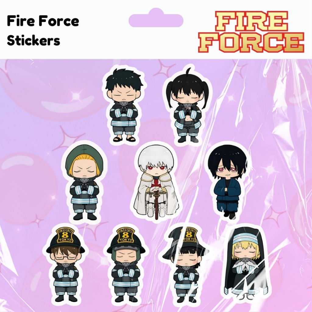 Fire Force Set 2 [waterproof vinyl stickers] Anime/Manga/Manhwa/Game ...