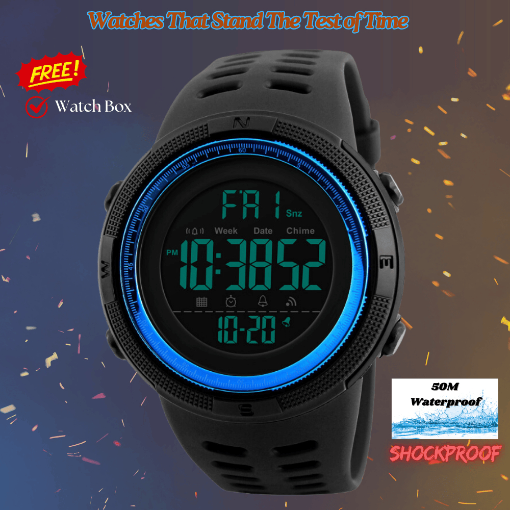 SKMEI Watch for Men 50M Waterproof Sporty Digital LED Display ...