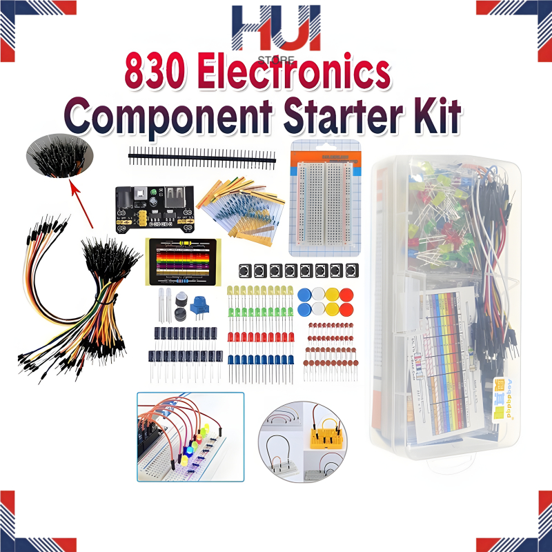 830 Breadboard Set Tie-points Breadboard Set Electronic Component Basic ...