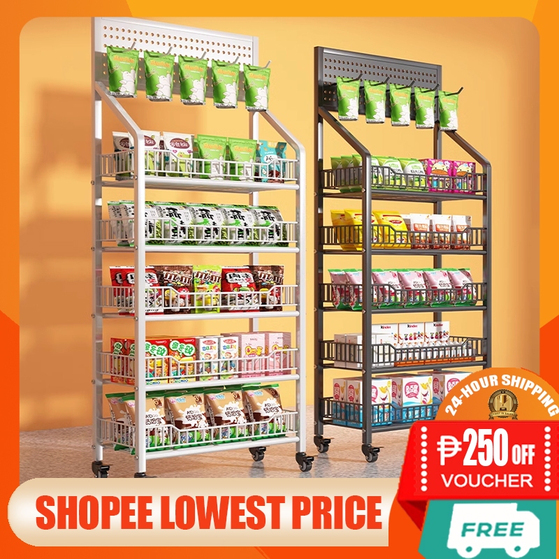Supermarket Shelves Snack Shelf Grocery Rack 5 Layers Display Rack For ...