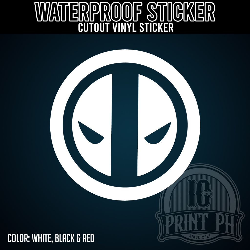 DEADPOOL Sticker / Cutout Vinyl Sticker / Decal, Waterproof | Shopee ...