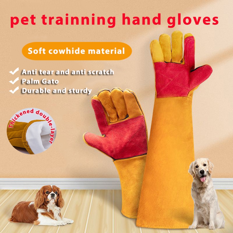 Thick Animal Hand Gloves Durable Scratch/Bite Resistant Protection ...