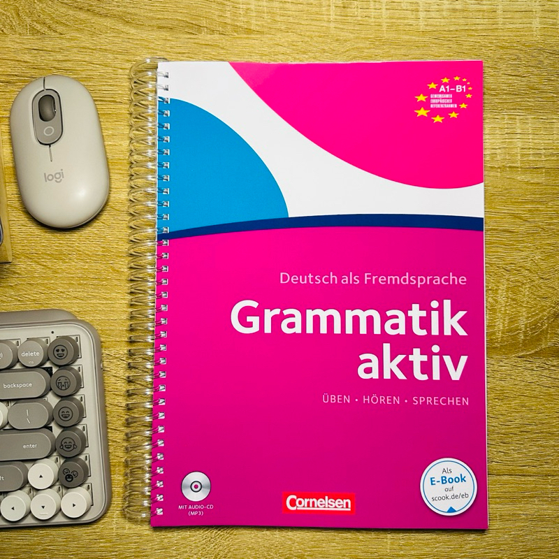 Grammatik Aktiv A1B1 with AUDIO, B1+ German Language (A4 size
