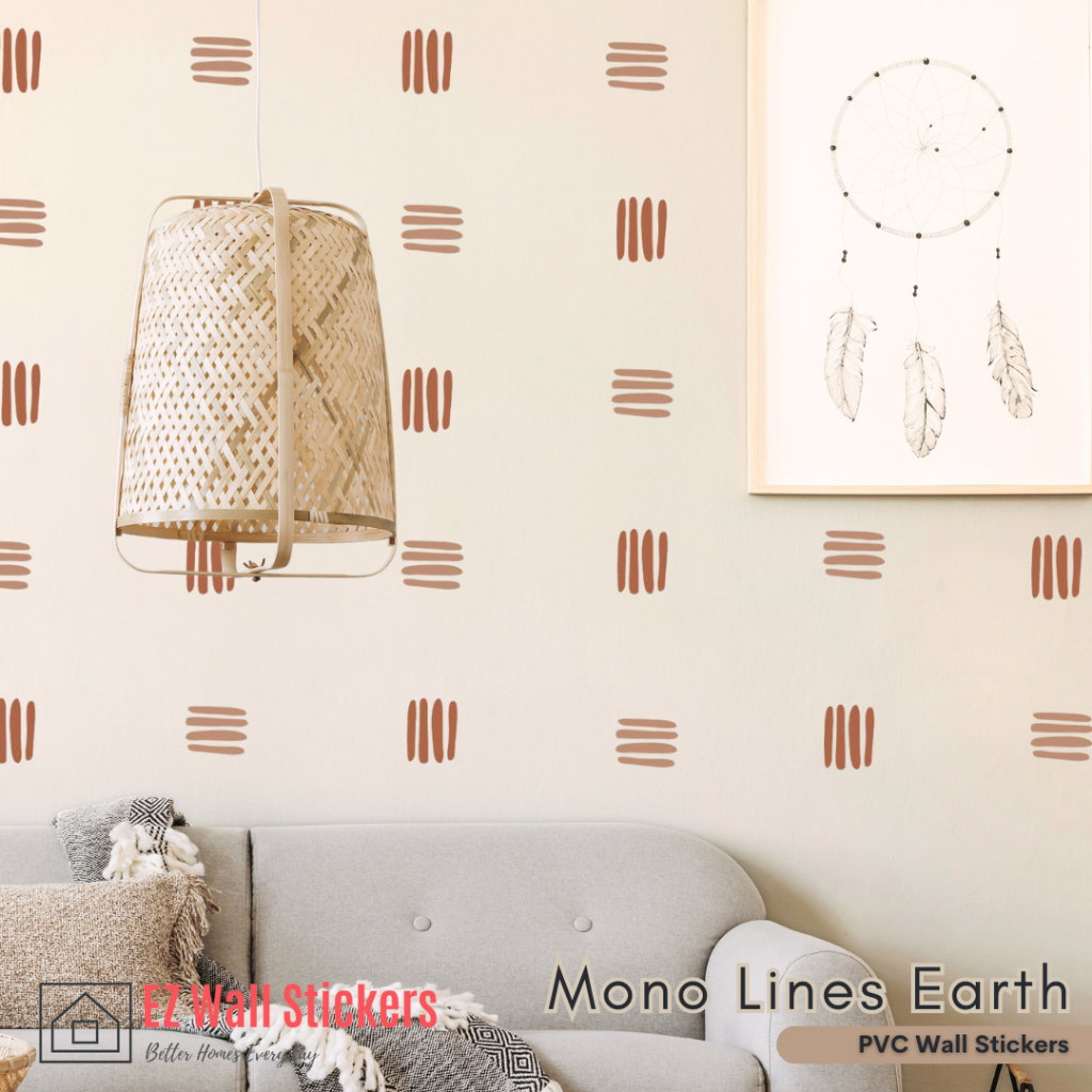 Mono Lines Earth wall sticker wallpaper free combination decoration ...