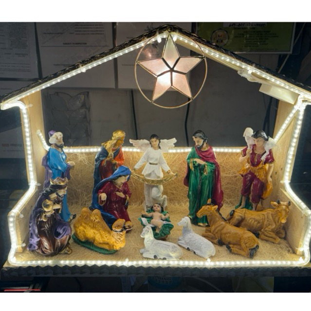 Nativity Set Christmas Decor Belen set(L)w/Led Light | Shopee Philippines