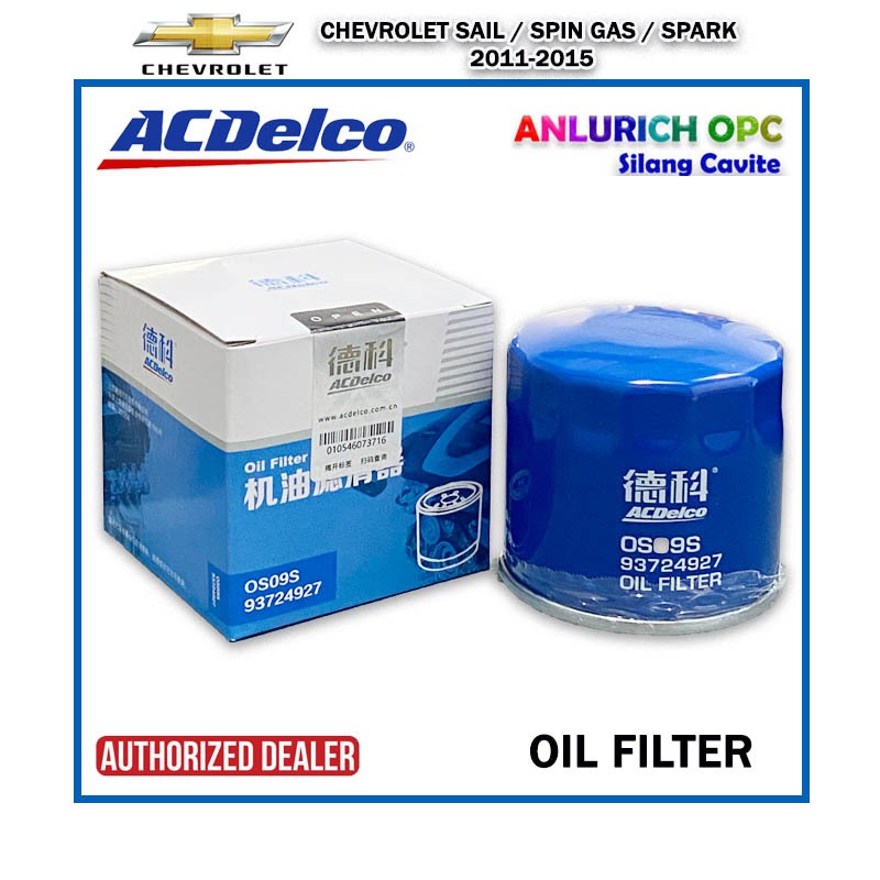 ACDelco Oil Filter for Chevrolet Sail, Spin Gas & Spark 2011-2015 / ...
