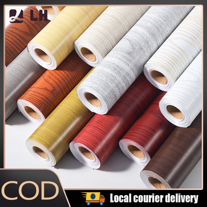 PVC wood wallpaper Waterproof selfadhesive wallpaper DIY decorative