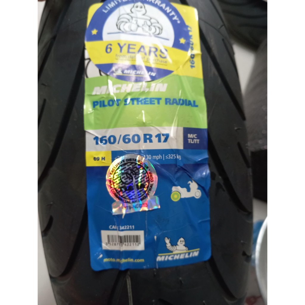 MICHELIN 160/60 R17 M/C TL PILOT STREET RADIAL | Shopee Philippines