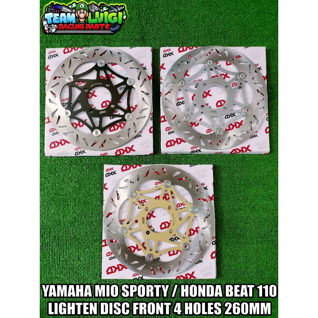 XKD MIO SPORTY / BEAT 110 LIGHTEN DISC FRONT 4 HOLES 260MM WITH CNC ...