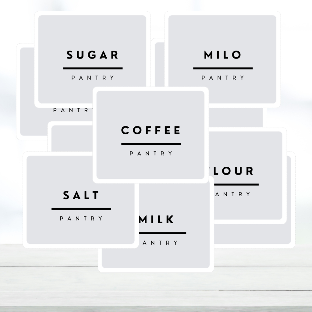 Coffee Tea Sugar Jar Labels – Adhesive Kitchen Decal Stickers For Canisters