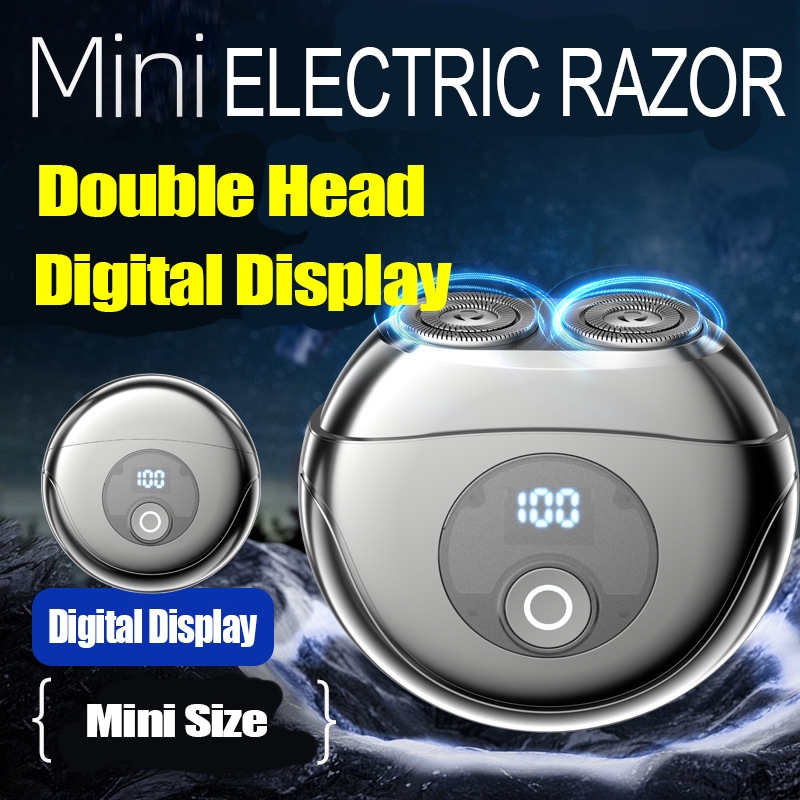 Mini Electric Shaver Double Head Rechargeable Razor Portable Waterproof ...