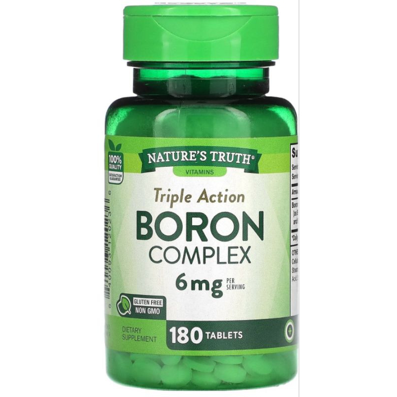 Boron Complex 6 mg (3 mg per Tablet) by Nature's Truth, 180 Tablets EXP