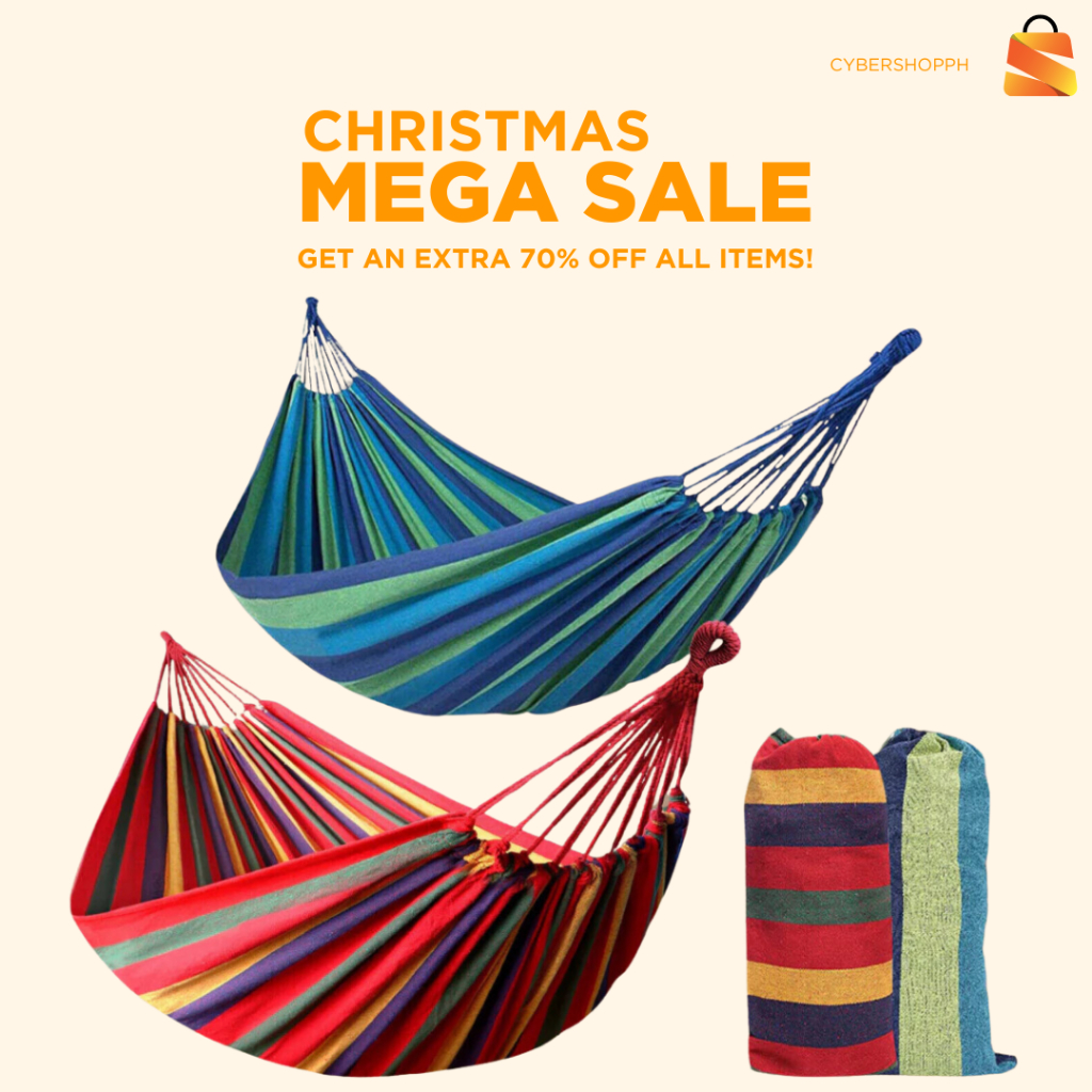 Portable Cotton Rope Outdoor Hammock (Duyan) | Shopee Philippines