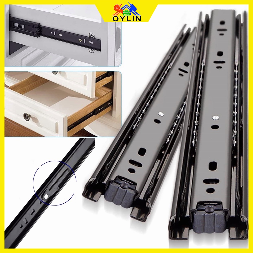 1pair Drawer Slide Soft Close Keyboard Drawer Slide For Desk Drawer