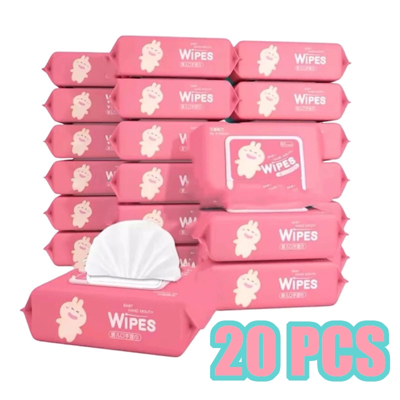 20 Packs Organic Baby Wipes 80pcs 99 Water Hypoallergenic Wet Wipes