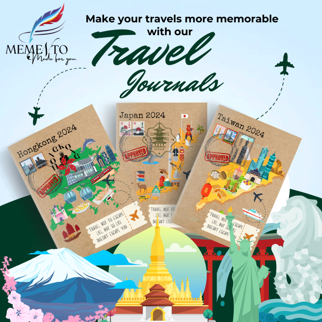 Personalized Travel Journal Stamp Notebook for Japan Hongkong Taiwan