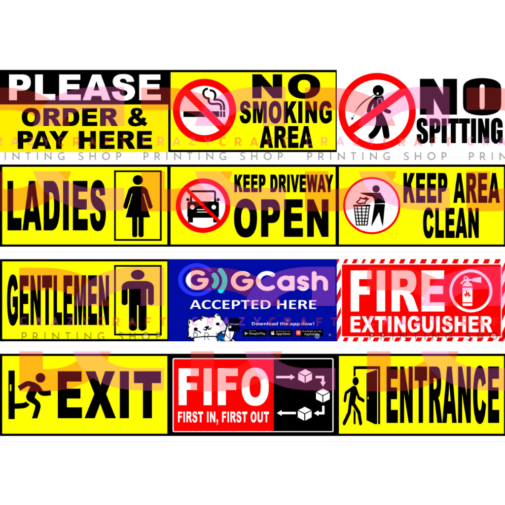 Wall Signage / Signages / yellow signage / door signage / signage Decor ...