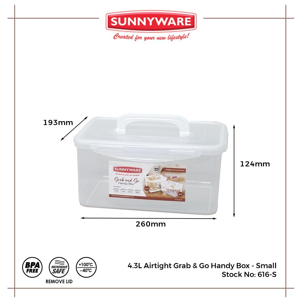 12pcs 4.3L Airtight Grab & Go Handy Box - Small [Sunnyware 616-S ...