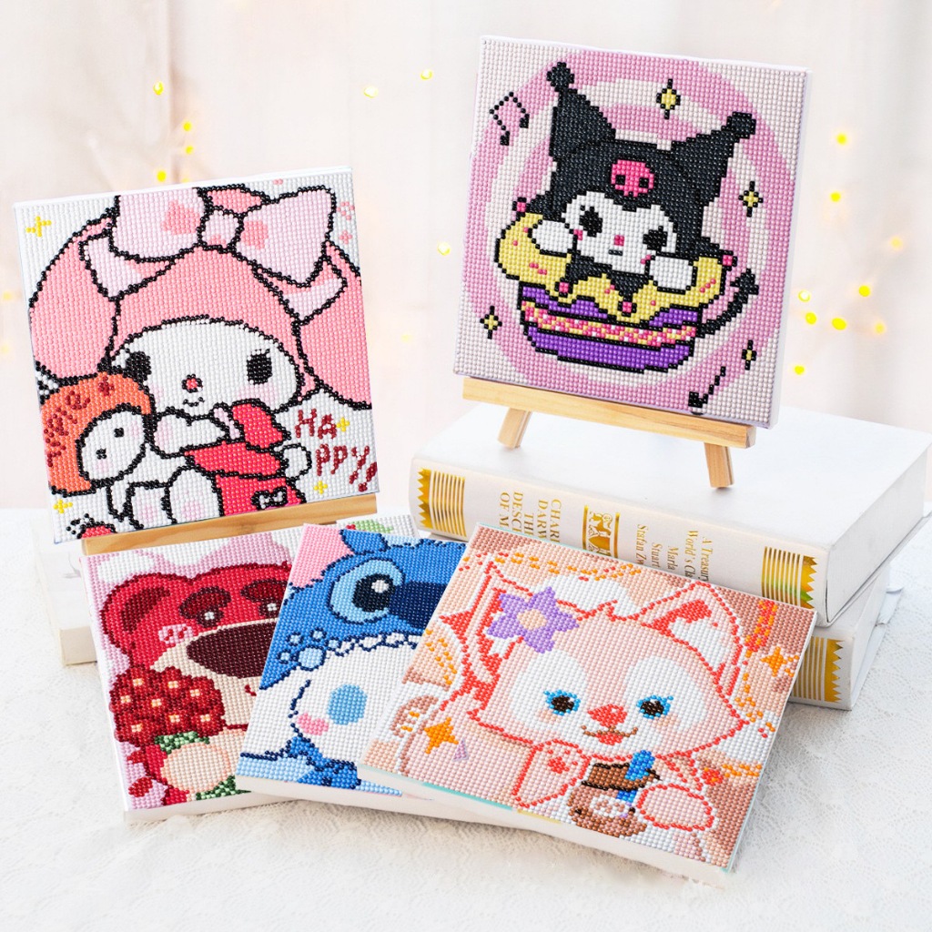 DIY Sanrio Diamond Painting Kuromi Carton Photo Frame Set Kid Handmade ...