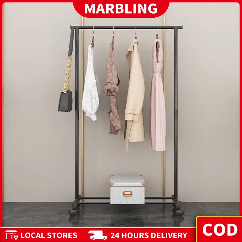 ⚡COD⚡Single Pole Clothes Drying Rack Bedroom Drying Rack Balcony Floor ...