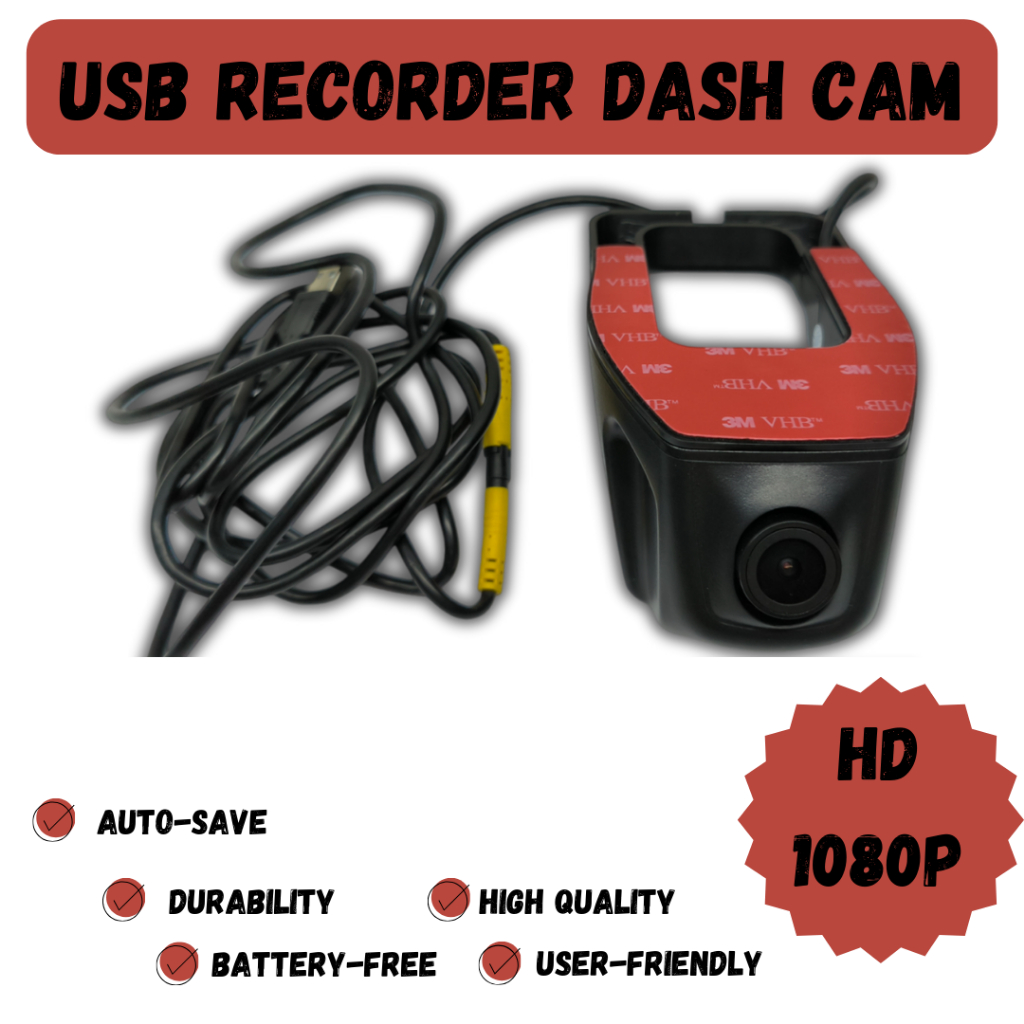 LD UNIVERSAL ANDROID USB RECORDER DVR DASH CAMERA HD 1080P BLACK (9908 ...