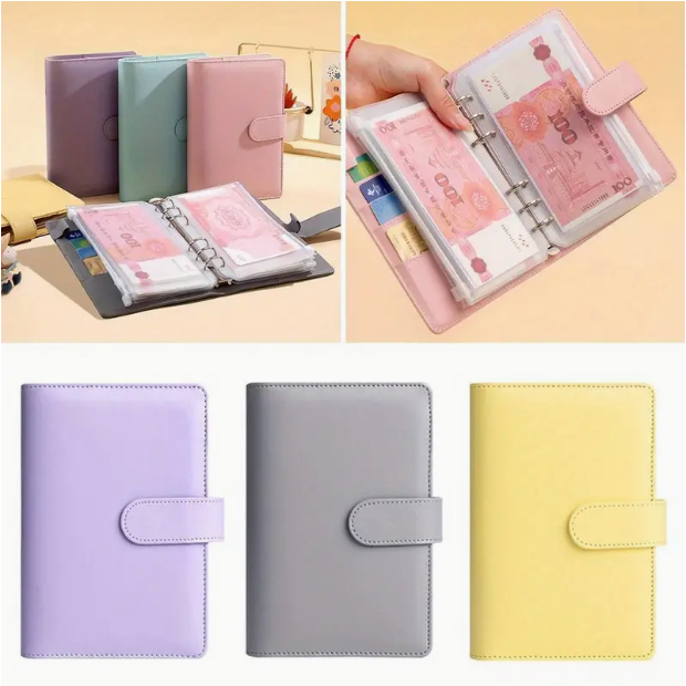 12pcs A6 Binder Planner Notebook 6 Holes Binder Pocket Storage Cash ...