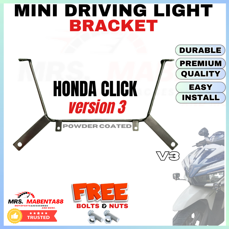 MDL BRACKET FOR HONDA CLICK 125i (V3) LED LIGHT MINI DRIVING LIGHT LED ...