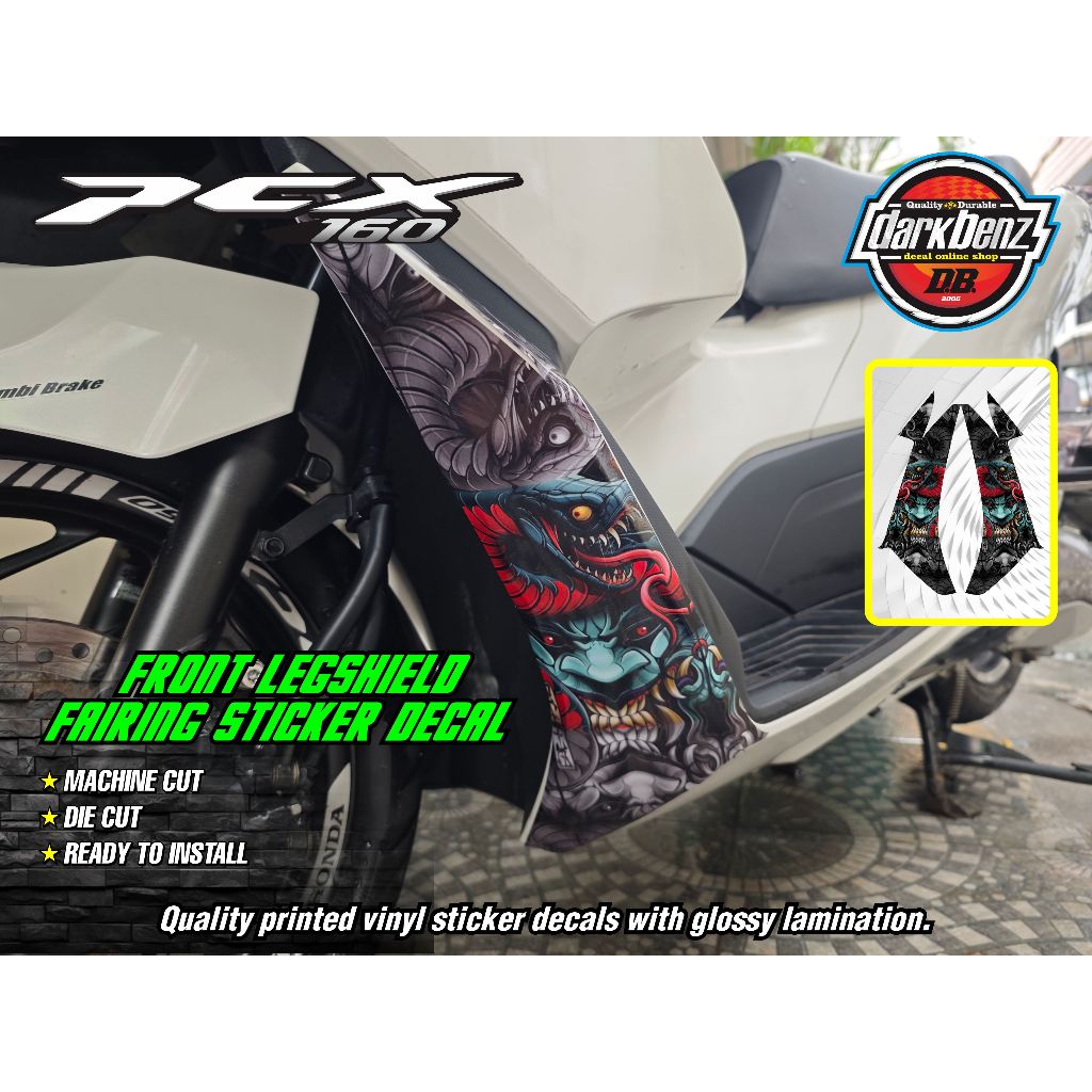Honda PCX 160 Demon Snake Design Printed Sticker Decal | custom made by ...