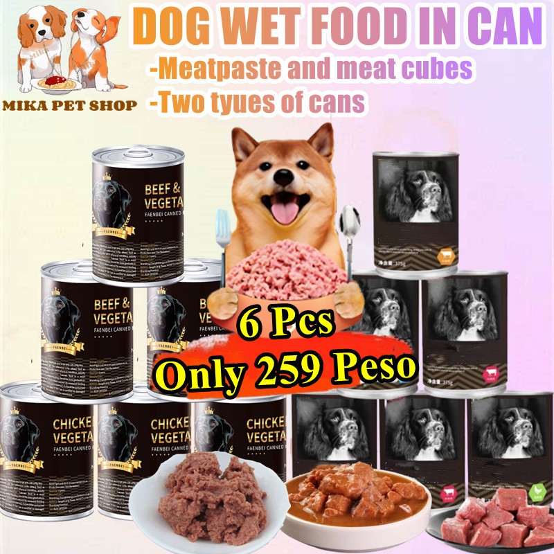 6Pcs Canned Dog Food Dog Wet Food Pet Canned Food High Nutrition Dog