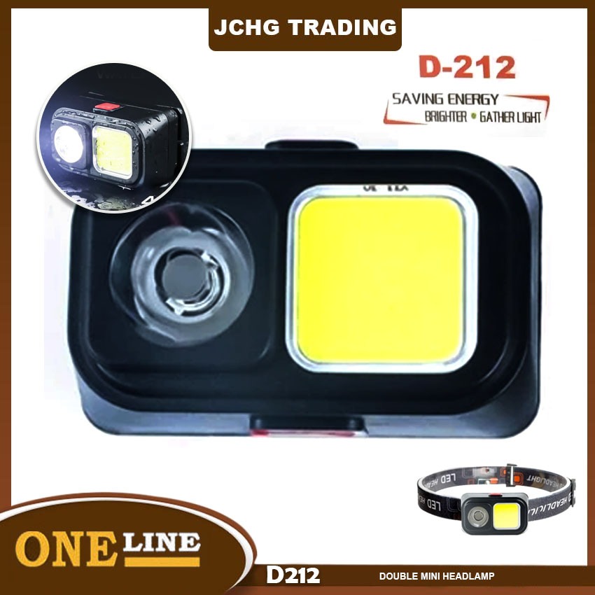 D212 NEW Dual Wide Rechargeable Headlamp Flashlight | Shopee Philippines