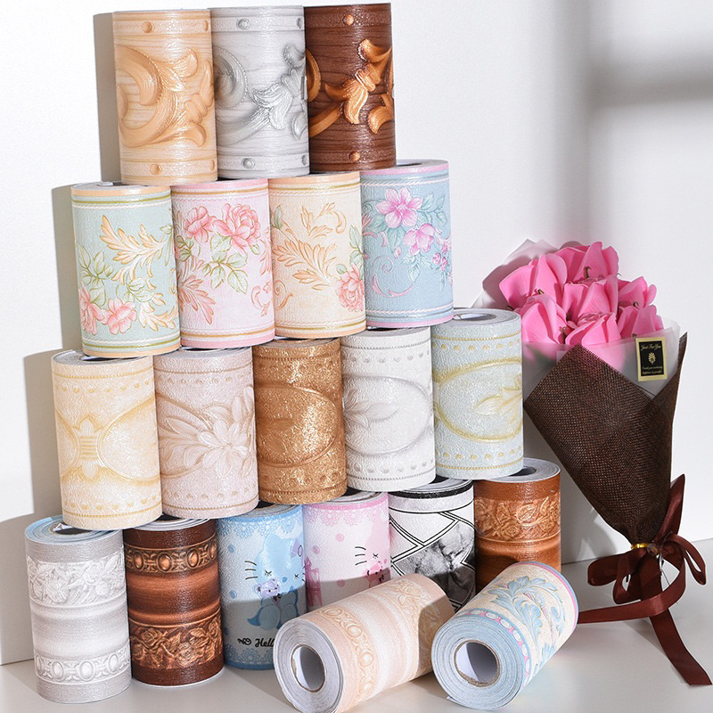 JT3 Waist Line Wallpaper Home Decor Retro Embossing Waterproof Self ...