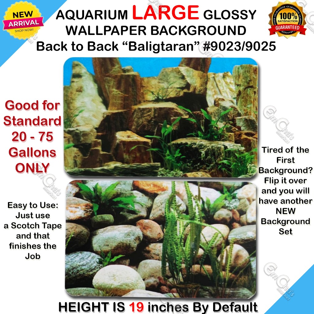 JTC Aquarium Background LARGE "Baligtaran" 9023/9025 Vinyl for 2075