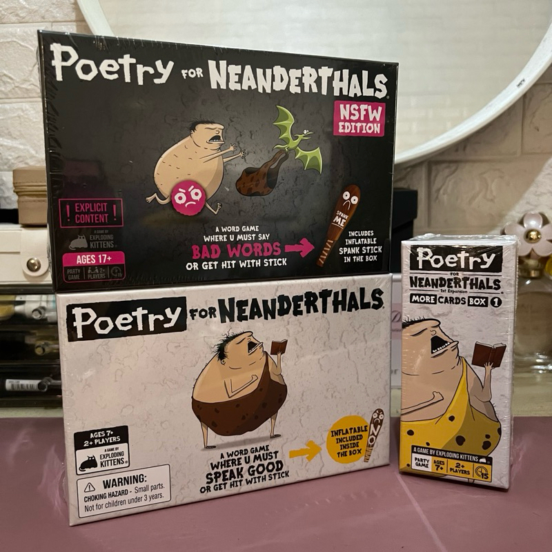 (AUTHENTIC & ON HAND) Poetry for Neanderthals Party Game by Exploding ...