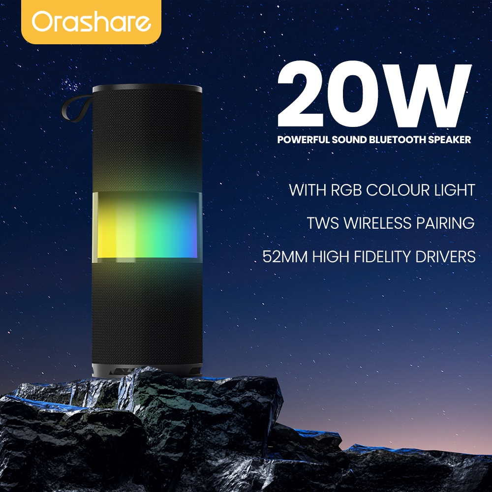 Orashare BS08 Plus Wireless Bluetooth Speaker 20W Super Sound TWS Big Speaker Super Bass With Rgb I.264015657-869972