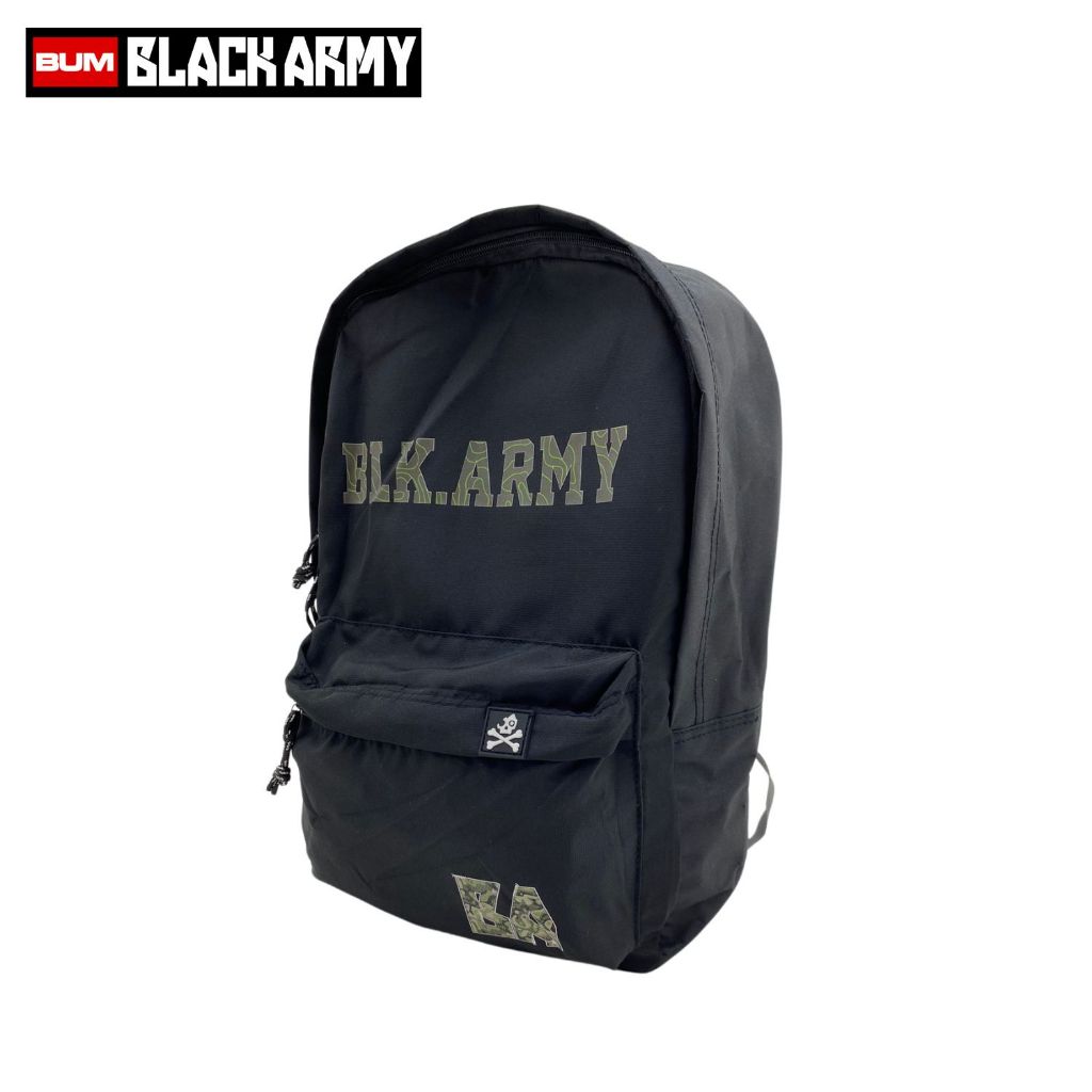 BUM Men's Black Army Backpack Canvas Bag Large 16x11 inches Black ...
